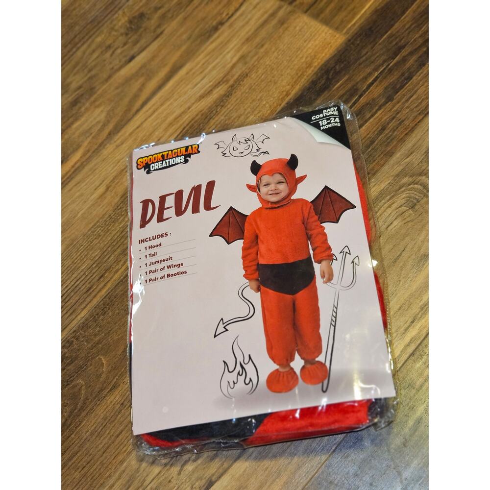 Spooktacular Creations Devil Halloween Costume Toddler Size 18-24 Months